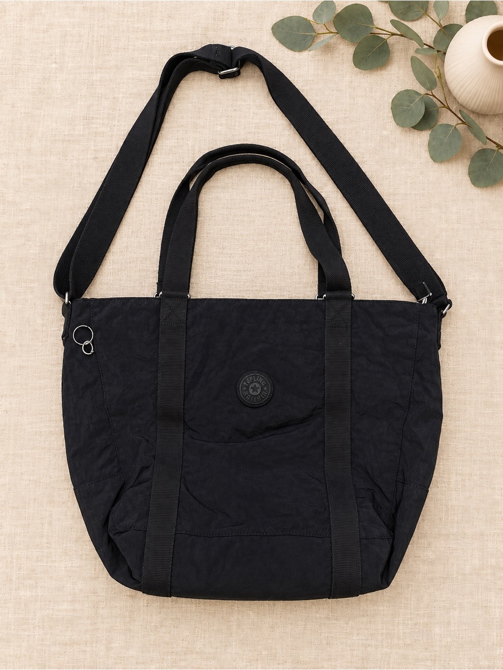 Kipling Black Everyday Tote Bag with Adjustable Strap